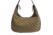画像をギャラリービューアに読み込む, GUCCI グッチ ワンショルダー ハンドバック 153010 GGキャンバス GG柄ブラウン ベージュ ゴールド金具 美品 中古 4b002271