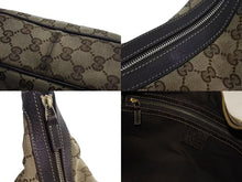 画像をギャラリービューアに読み込む, GUCCI グッチ ワンショルダー ハンドバック 153010 GGキャンバス GG柄ブラウン ベージュ ゴールド金具 美品 中古 4b002271