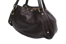 画像をギャラリービューアに読み込む, GUCCI グッチ アビー トートバッグ レザー 130736 ゴールド金具 グッチシマ 茶 ブラウン GG柄 美品 中古 4b002272