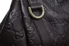 画像をギャラリービューアに読み込む, GUCCI グッチ アビー トートバッグ レザー 130736 ゴールド金具 グッチシマ 茶 ブラウン GG柄 美品 中古 4b002272