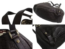 画像をギャラリービューアに読み込む, GUCCI グッチ アビー トートバッグ レザー 130736 ゴールド金具 グッチシマ 茶 ブラウン GG柄 美品 中古 4b002272