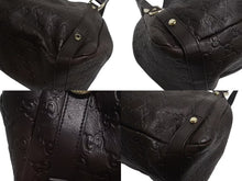 画像をギャラリービューアに読み込む, GUCCI グッチ アビー トートバッグ レザー 130736 ゴールド金具 グッチシマ 茶 ブラウン GG柄 美品 中古 4b002272