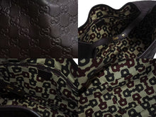 画像をギャラリービューアに読み込む, GUCCI グッチ アビー トートバッグ レザー 130736 ゴールド金具 グッチシマ 茶 ブラウン GG柄 美品 中古 4b002272