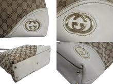 画像をギャラリービューアに読み込む, GUCCI グッチ ハンドバッグ 182492 ブラウン ベージュ GGスプリームキャンバス レザー 美品 中古 4b002273