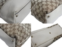 画像をギャラリービューアに読み込む, GUCCI グッチ ハンドバッグ 182492 ブラウン ベージュ GGスプリームキャンバス レザー 美品 中古 4b002273
