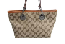 画像をギャラリービューアに読み込む, GUCCI グッチ ハンドバッグ 120844 ブラウン ベージュ GGスプリームキャンバス レザー シルバー金具 美品 中古 4b002276