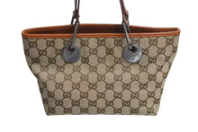 画像をギャラリービューアに読み込む, GUCCI グッチ ハンドバッグ 120844 ブラウン ベージュ GGスプリームキャンバス レザー シルバー金具 美品 中古 4b002276