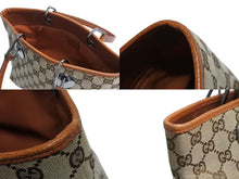 画像をギャラリービューアに読み込む, GUCCI グッチ ハンドバッグ 120844 ブラウン ベージュ GGスプリームキャンバス レザー シルバー金具 美品 中古 4b002276