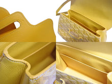 画像をギャラリービューアに読み込む, 極美品 GOYARD ゴヤール サイゴン ミニ ソフトバッグ 2WAY ハンドバッグ SAIGONMINTY08CL08P イエロー シルバー金具 中古 4b002277