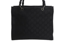 画像をギャラリービューアに読み込む, GUCCI グッチ ハンドバッグ 0021010 GGスプリームキャンバス バンブー ブラック シルバー金具 イタリア製 良品 中古 4b002280