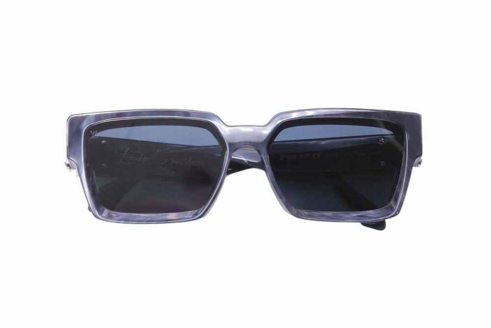 LOUIS VUITTON ルイヴィトン 1.1 ミリオネア サングラス Z1326E 8G7 サイズ58□17 145 ネイビー グレー マーブル 美品 中古 4b002281