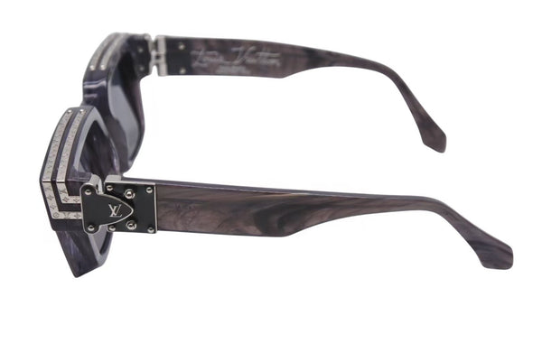 LOUIS VUITTON ルイヴィトン 1.1 ミリオネア サングラス Z1326E 8G7 サイズ58□17 145 ネイビー グレー マーブル 美品 中古 4b002281