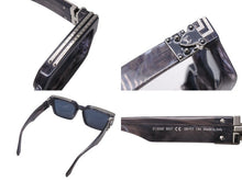 画像をギャラリービューアに読み込む, LOUIS VUITTON ルイヴィトン 1.1 ミリオネア サングラス Z1326E 8G7 サイズ58□17 145 ネイビー グレー マーブル 美品 中古 4b002281