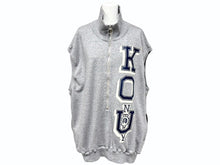 Load image into Gallery viewer, KAPITAL キャピタル ハーフジップベスト 裏毛 スウェット生地 KOUNTRYロゴ K2503SC108 サイズXL グレー 美品 中古 4b002284