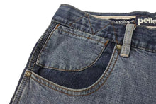 Load image into Gallery viewer, PellePelle ペレペレ パッチワーク デニム ハーフパンツ サイズ32 コットン ネイビー 美品 中古 4b002287