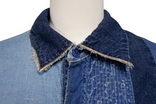 画像をギャラリービューアに読み込む, KAPITAL キャピタル パッチワーク デニム 半袖シャツ Patchwork Kathmandu Shirt ブルー コットン サイズ3 中古 4b002290