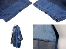 画像をギャラリービューアに読み込む, KAPITAL キャピタル パッチワーク デニム 半袖シャツ Patchwork Kathmandu Shirt ブルー コットン サイズ3 中古 4b002290