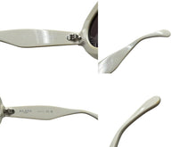 Load image into Gallery viewer, ALAIA アライア オーバル サングラス ホワイト プラスチック アイウェア 小物 49☐22-140 AA0059S シルバー金具 美品 中古 4b002292