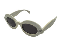 Load image into Gallery viewer, ALAIA アライア オーバル サングラス ホワイト プラスチック アイウェア 小物 49☐22-140 AA0059S シルバー金具 美品 中古 4b002292