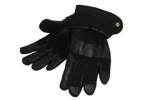 画像をギャラリービューアに読み込む, 新品未使用 CHROME HEARTS クロムハーツ レザーグローブ サイズL CHプラスパッチ クロスボールボタン 6パッチ シルバー925 中古 4b002296