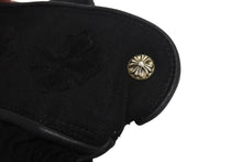 画像をギャラリービューアに読み込む, 新品未使用 CHROME HEARTS クロムハーツ レザーグローブ サイズL CHプラスパッチ クロスボールボタン 6パッチ シルバー925 中古 4b002296