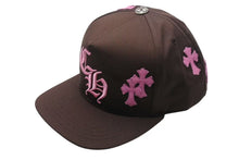 画像をギャラリービューアに読み込む, 新品未使用 CHROME HEARTS クロムハーツ キャップ クロスパッチ 刺繍 クロスボール シルバー 925 ブラウン ピンク 中古 4b002302