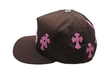 画像をギャラリービューアに読み込む, 新品未使用 CHROME HEARTS クロムハーツ キャップ クロスパッチ 刺繍 クロスボール シルバー 925 ブラウン ピンク 中古 4b002302