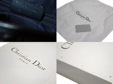 画像をギャラリービューアに読み込む, 極美品 ChristianDior クリスチャンディオール トロッター ダブルサドルバッグ キャンバス レザー ネイビー ゴールド 中古 4b002307