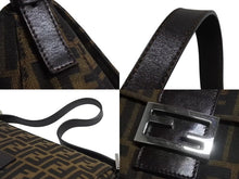 画像をギャラリービューアに読み込む, 極美品 FENDI フェンディ マンマバケット ワンショルダーバッグ 26725 ズッカ柄 キャンバス レザー ブラウン 中古 4b002310