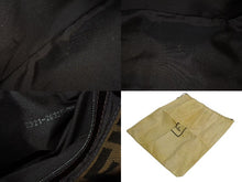 画像をギャラリービューアに読み込む, 極美品 FENDI フェンディ マンマバケット ワンショルダーバッグ 26725 ズッカ柄 キャンバス レザー ブラウン 中古 4b002310