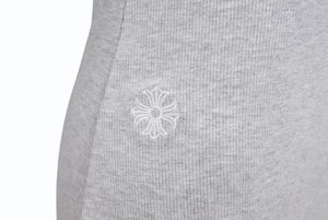 新品未使用 CHROME HEARTS クロムハーツ タンクトップ ワンピース トップス サイズS CHプラス CHロゴ刺繍 グレー 中古 4b002314