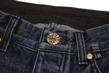 画像をギャラリービューアに読み込む, 新品未使用 CHROME HEARTS クロムハーツ フレアデニムパンツ ジーンズ サイズ27 クロスボールボタン ブーツカット インディゴブルー 中古 4b002316