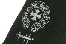 画像をギャラリービューアに読み込む, 新品未使用 CHROME HEARTS クロムハーツ ホノルル限定 ホテルスリッパ サイズM ホースシュー刺繍 カーキ ホワイト 中古 4b002317