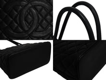 Load image into Gallery viewer, 極美品 CHANEL シャネル 復刻トートバッグ ハンドバッグ ココマーク ロゴ 鞄 7番台 キャビアスキン ブラック ゴールド金具 中古 4b002324