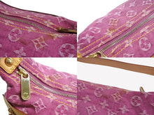 Load image into Gallery viewer, LOUIS VUITTON ルイヴィトン バギーPM モノグラムデニム ショルダーバッグ M95212 デニム レザー ピンク 美品 中古 4b002326
