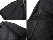 画像をギャラリービューアに読み込む, 極美品 LOUISVUITTON ルイヴィトン キーポルバンドリエール55 ボストンバッグ N41413 ダミエグラフィット キャンバス ブラック 中古 4b002330