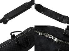 画像をギャラリービューアに読み込む, 極美品 LOUISVUITTON ルイヴィトン キーポルバンドリエール55 ボストンバッグ N41413 ダミエグラフィット キャンバス ブラック 中古 4b002330