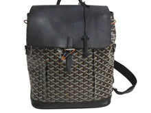 画像をギャラリービューアに読み込む, GOYARD ゴヤール アルパン バックパックMM リュック ALPIN2MMLTY01CL01P ブラック PVC レザー シルバー金具 美品 中古 4b002332