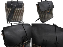画像をギャラリービューアに読み込む, GOYARD ゴヤール アルパン バックパックMM リュック ALPIN2MMLTY01CL01P ブラック PVC レザー シルバー金具 美品 中古 4b002332