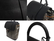 画像をギャラリービューアに読み込む, GOYARD ゴヤール アルパン バックパックMM リュック ALPIN2MMLTY01CL01P ブラック PVC レザー シルバー金具 美品 中古 4b002332