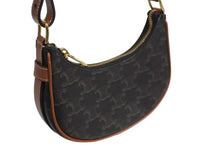 画像をギャラリービューアに読み込む, 極美品 CELINE セリーヌ AVA アヴァ ミニ トリオンフ ワンショルダーバッグ ブラウン ゴールド金具 中古 4b002333