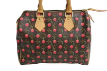 Load image into Gallery viewer, 極美品 LOUIS VUITTON ルイヴィトン モノグラムチェリー スピーディ25 ハンドバッグ M95009 村上隆 ブラウン 中古 4b002335