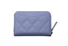 Load image into Gallery viewer, 極美品 CHANEL シャネル ジップコインケース 小銭入れ AP0216 キャビアスキン ライトブルー ゴールド金具 中古 4b002337
