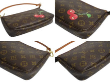 画像をギャラリービューアに読み込む, 極美品 LOUIS VUITTON ルイヴィトン モノグラム チェリー ポシェットアクセソワール アクセサリーポーチ 村上隆 M95008 中古 4b002339