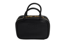 Load image into Gallery viewer, 極美品 MIU MIU ミュウミュウ ボー レザー マイクロバッグ ハンドバッグ 5NR036 カーフ ブラック ゴールド金具 中古 4b002342