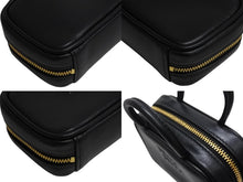 Load image into Gallery viewer, 極美品 MIU MIU ミュウミュウ ボー レザー マイクロバッグ ハンドバッグ 5NR036 カーフ ブラック ゴールド金具 中古 4b002342