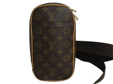 画像をギャラリービューアに読み込む, LOUIS VUITTON ルイヴィトン モノグラム ポシェット ガンジュ ボディバッグ M51870 ブラウン 美品 中古 4b002343