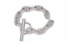Load image into Gallery viewer, 極美品 HERMES エルメス シェーヌダンクルMM ブレスレット 24AG095877 フランス製 14コマ シルバー925 54.2g 中古 4b002346