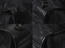 画像をギャラリービューアに読み込む, BALENCIAGA バレンシアガ ハンドバッグ ブラック ザ・シティ 115748 レザー シルバー金具 N22534L 美品 中古 4b002351