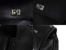 画像をギャラリービューアに読み込む, BALENCIAGA バレンシアガ ロデオ ラージ レザー 2WAY ショルダーバッグ 789744 ブラック シルバー金具 美品 中古 4b002353